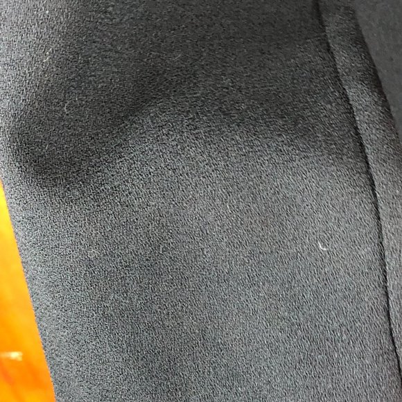 Laura Ashley Vintage Black Wool Sheath Dress Old Money Quiet Luxury Minimalist - Picture 14 of 16